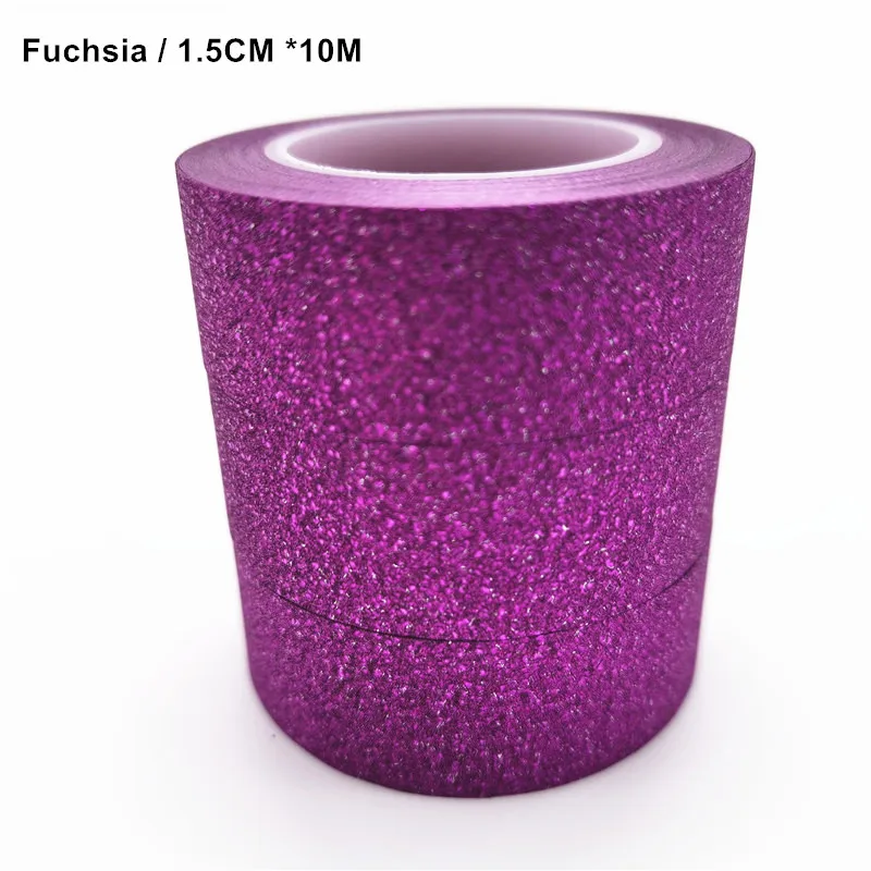 Yaa43 Fuchsia 1,5 см* 10 м блестящая розовая Золотая Васи бумажная лента в рулонах бумажные маскирующие ленты васи лента Сделай Сам Скрапбукинг наклейка - Цвет: Yaa43 Fuchsia