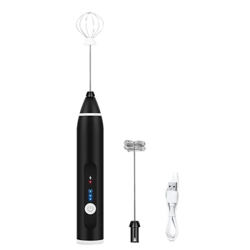 

Portable USB Charger Electric Milk Frother Egg Beater Whisk Drink Mixer for Coffee, Milk, Cappuccino, Egg Beating