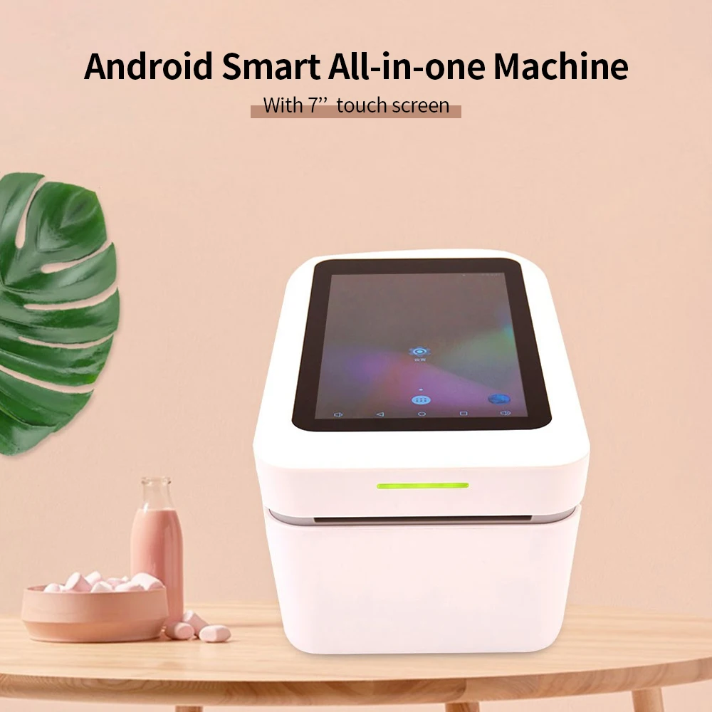 Terminal Printer Receipt Printer BT Mobile Printer 150mm/s Android Smart All-in-one Machine with 7inch Touch Screen HD Camera