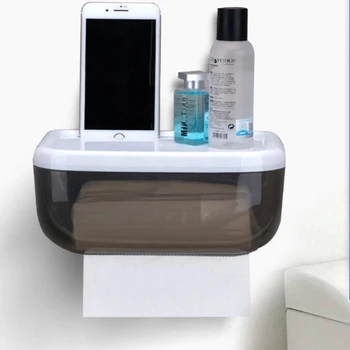 

Hot Plastic Lifting Tissue Box Wall Mountable Holder Case Desktop Napkins Paper Towel Storage Box Container Home Organizer