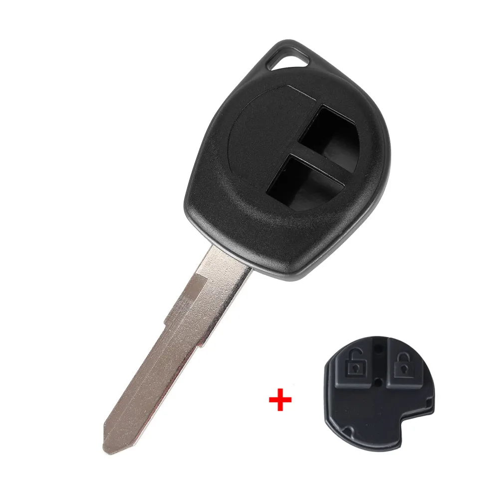 

KEYYOU 2 Buttons Remote Car Key Case FOB Shell Fob Housing For Suzuki grand vitara SWIFT HU133R blade Rubber Button Pad