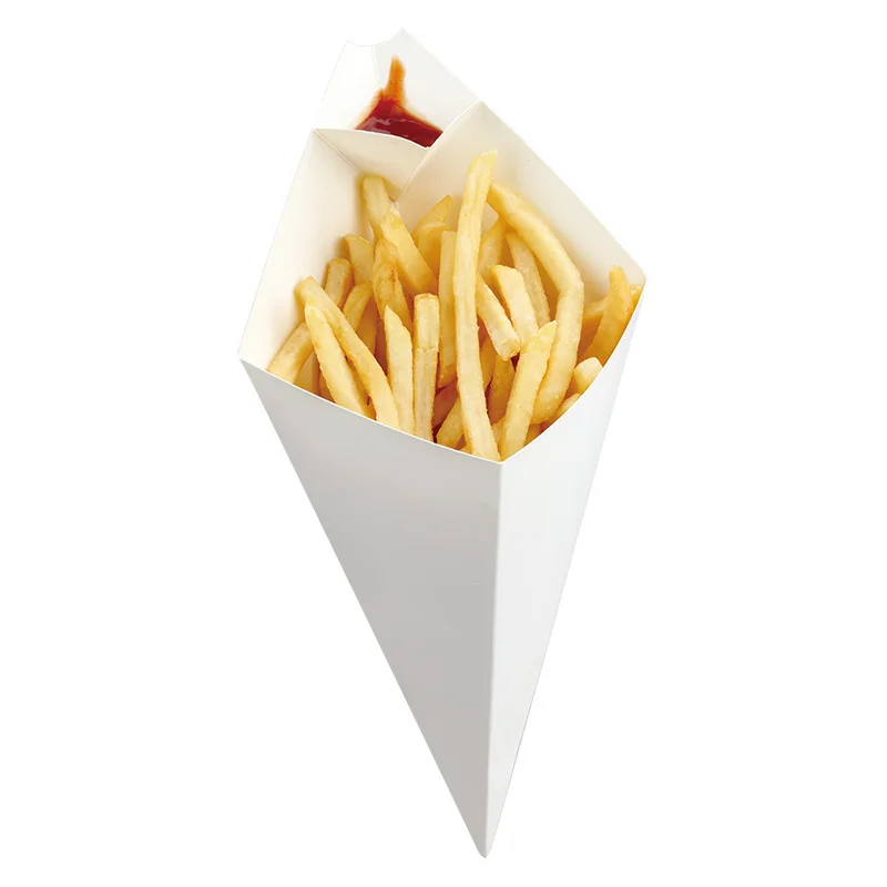 Disposable Cone Paper French Fries  French Fries Paper Bags Cone - 50pcs  Creative - Aliexpress