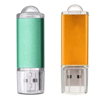 

2Pcs USB 2.0 Flash Memory Stick Pen Drive Storage Thumb Color:Green/Gold Capacity:512MB