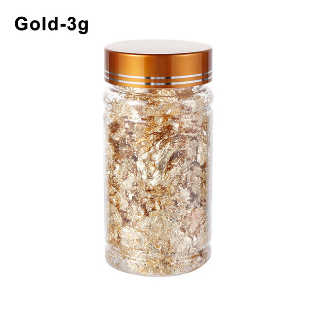 Gold/Rose gold/Silver Flakes Glitter Aluminum Foil Sequins Chrome Powder Nails Irregular Sticker Nail Art Manicure Decor