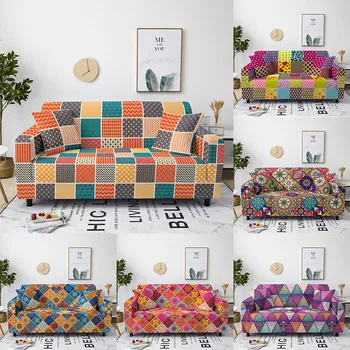 

Geometric Elastic Sofa Cover Set Spandex Universal Corner Sofa Covers for Living Room Furniture Protector Armchair Corner Couch