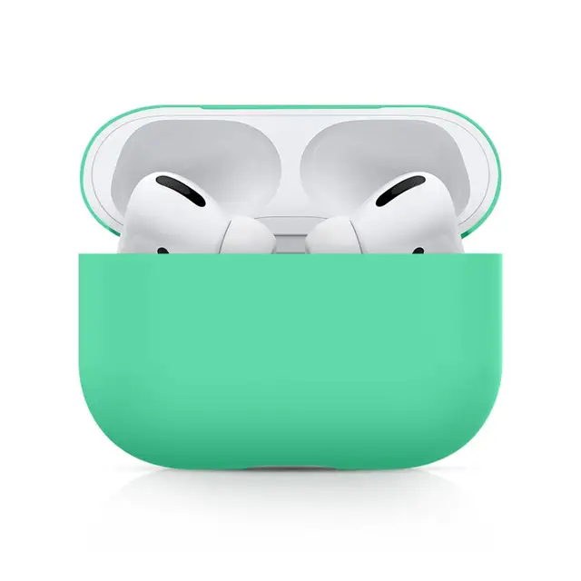 Silicone Case For Airpods Pro Case Wireless Bluetooth For Apple Airpods Pro Case Cover Earphone Case For Air Pods Pro 3 Fundas Green