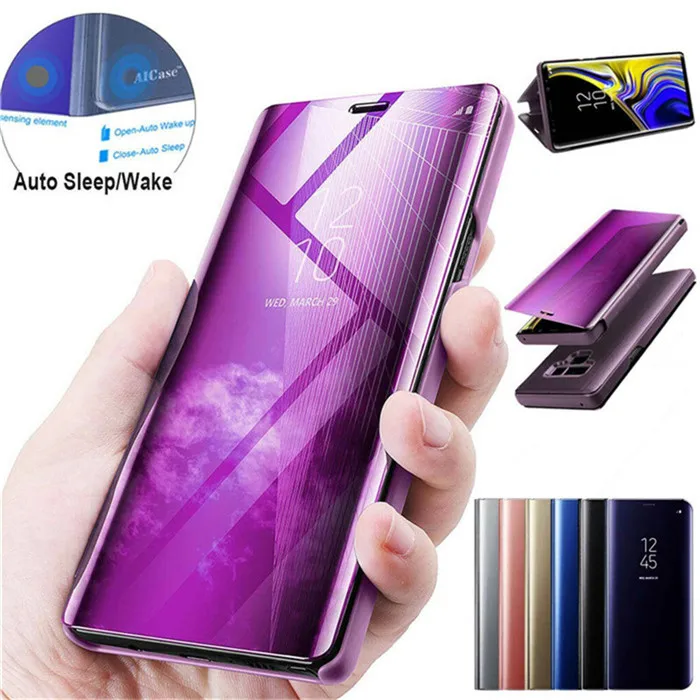 Smart Mirror Phone Case For LG Q60 Luxury Shockproof Clear View Window Flip K50 With Stand Leather Back Cover Capa | Мобильные