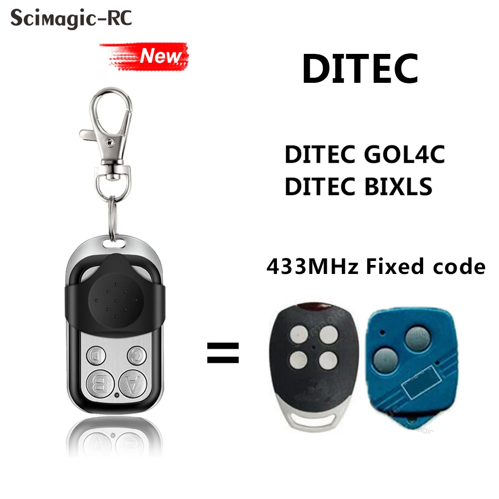 

Пульт дистанционного управления для гаражных дверей DITEC 433,92 МГц, передатчик с фиксированным кодом Ditec BIXLS GOL4C, передатчик управления воротами