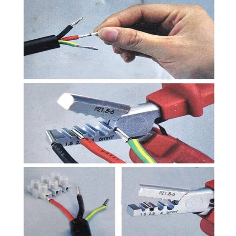 

High Quality Red Cable Wire Terminal Connector With Hand Ferrule Crimper Plier Crimp Tool Kit