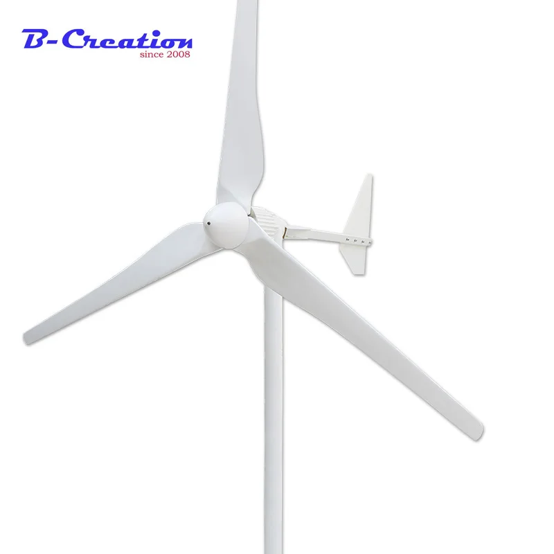 

Three Phase AC Output 2KW 2000W 24v 48v 96v 110v 220V 380v Wind Generator/ Wind Turbine 3m/s Low Wind Speed Start 3 blade