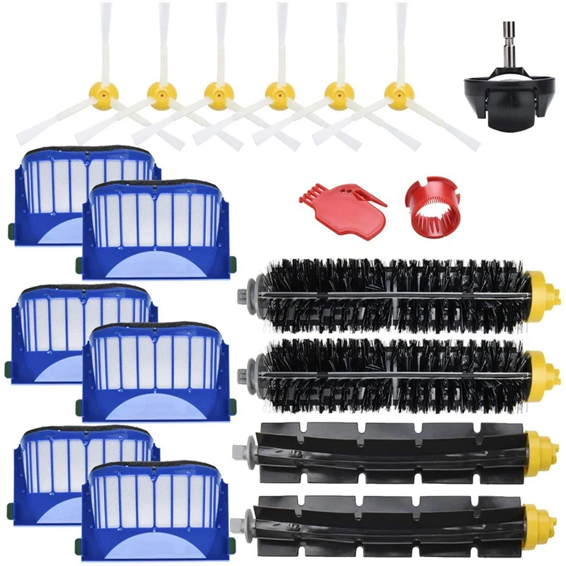

19 Pack Vacuum Cleaner Repalcement Parts for IRobot Roomba ing Brush,Bristle&Rubber Roller Brush Filter Wheel