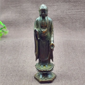 

Chinese Brass Carving Buddha Statue Bronze Sculpture Sakyamuni Buddha Home Decoration Luck Gift