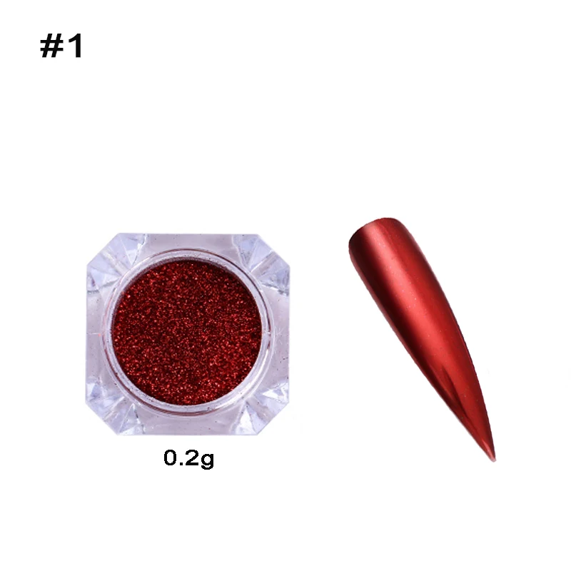 0.2g/Box Chameleonic Mirror Nail Glitters Powder Auroras Effect Nail Art Chrome Pigment Decoration Mani cure Nails Accessories - Цвет: 17 0.2g