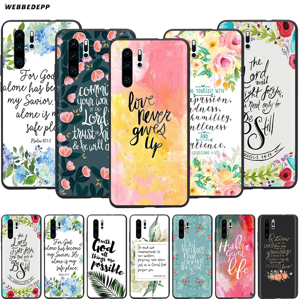 Чехол Webbedepp Bible Verse Jesus Christ для Huawei P8 P9 P10 P20 P30 Lite Pro P Smart Z 2019 Mini | Мобильные телефоны и
