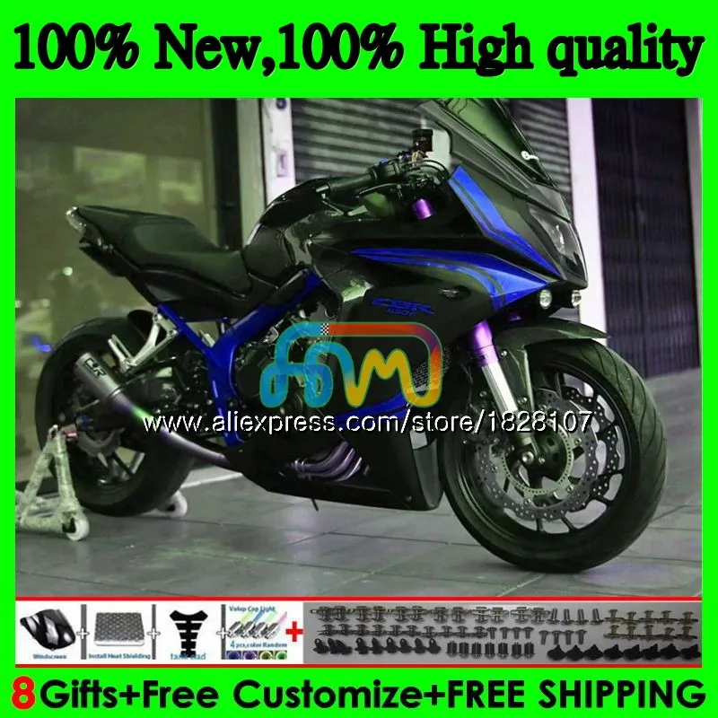 CBR-650F для HONDA CBR 650 F CBR650F, возрастом 11, 12, 13, 14, 15, 83BS. 37 CBR650 F CBR 650F цвет синий, черный; большие размеры 2011 2012 2013 обтекатель