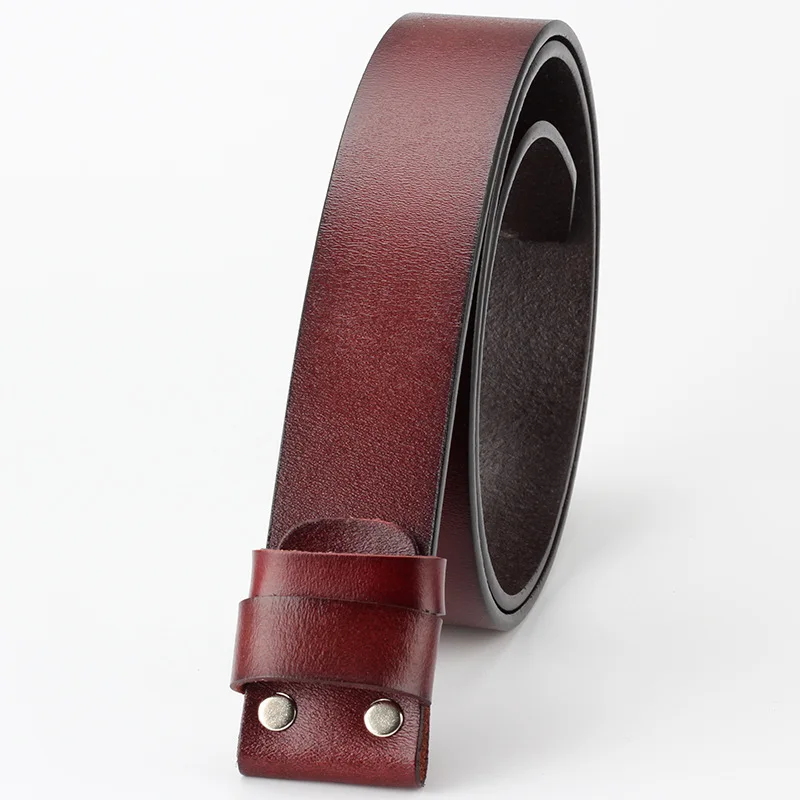 Men's genuine cowhide leather Belt without buckle handmade Homemade Belt DIY accessories 3.8cm d1 brown belt Belts