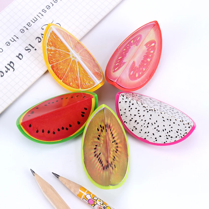 

3PCS Kawaii Fruit Pencil Sharpener Cutter Knife Promotional Gift Stationery Student Cartoon Pencil Sharpener