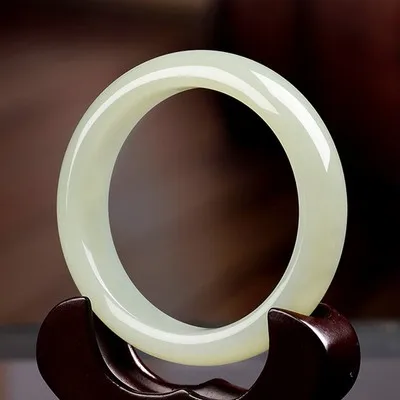 

Natural Hetian jade white 54-64m bracelet, elegant princess jewelry, best gift for mother and girlfriend