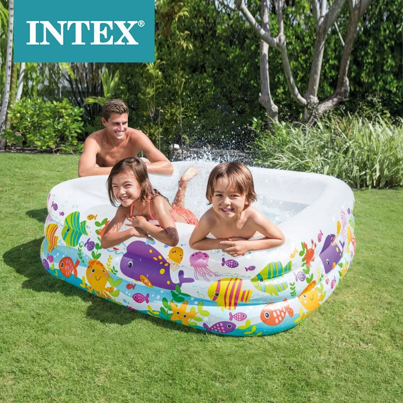 Intex надувной плавательный бассейн детский домашний игровой Крытый водный парк