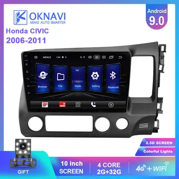 

OKNAVI 10'' Android 9.0 Multimedia Video Player For Honda CIVIC 2006 2007 2008 2009 2010 2011 RHD Navigation GPS Car 4G Radio