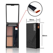 Профессиональный двойной цвет бровей порошок Палитра косметический корректор для бровей водонепроницаемый макияж набор теней для век с щеткой Зеркало