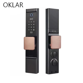 

OKLAR Intelligent Electronic Lock Biometric Fingerprint Door Lock Safe Mortise Lock Verification With digital code/key/IC card