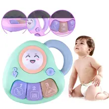 Детская музыкальная игрушка, мультяшный трехклавишный мультяшный пианино, детский розовый/зеленый свыше 3 лет, образовательный подарок