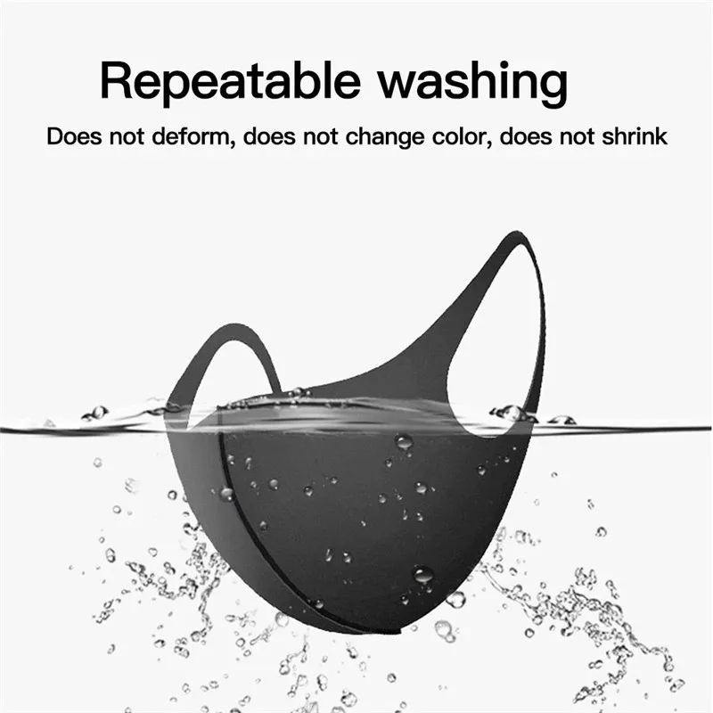 Unisex Solid Color Cotton Face Mask Adult Protection Anti Dust Washable Reusable Mouth Mask Filter Respirator