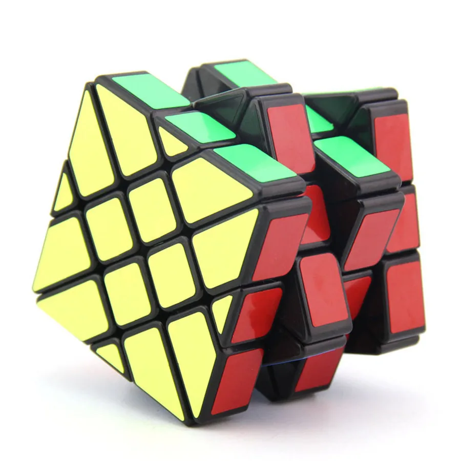 Aosu Fisher 4x4x4 сменный край Skew скорость магический куб 3D IQ игра Твист Головоломка Игрушка Головоломка 4x4 62 мм черный гладкий Moyu ABS