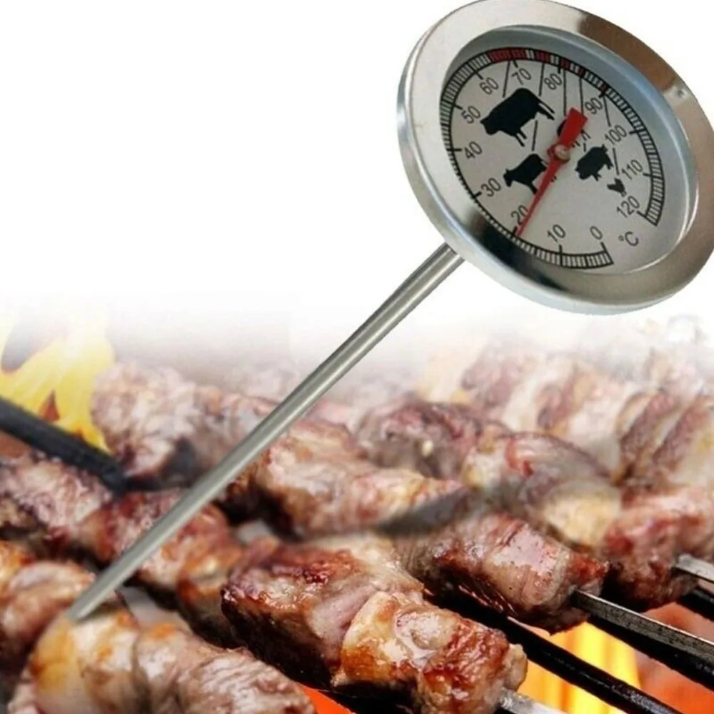 Карманный Зонд из нержавеющей стали, термометр для барбекю, мясная пища, кухонный кулинарный мгновенный считывающий измерительный прибор для мяса