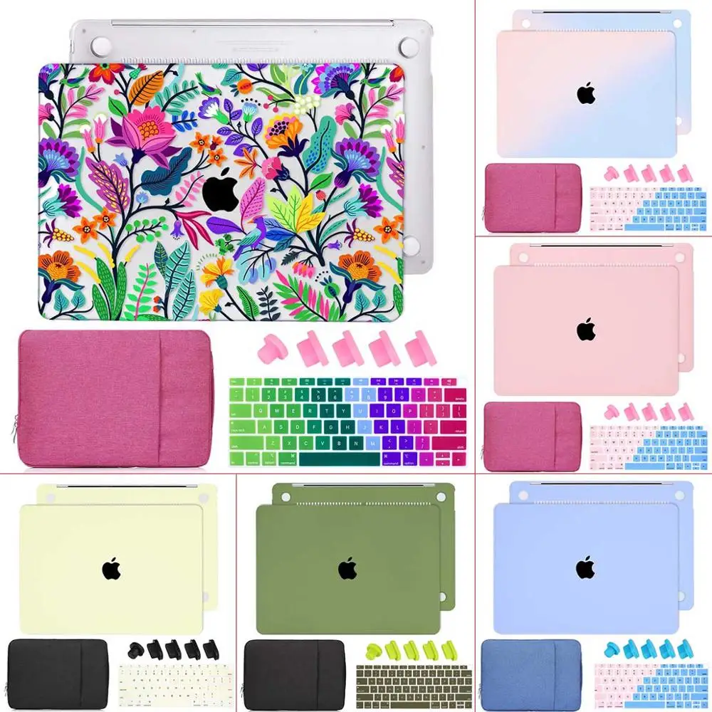 Сумка для ноутбука для MacBook Pro 13 Чехол A2159 Air Pro retina 13 15 дюймов пластиковый жесткий чехол+ градиентная клавиатура