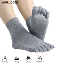 Одна пара, легкие мужские спортивные носки, хлопковые носки с пятью пальцами и пальцами, Meias, весенне-зимние носки, носки с пальцами, босиком, стелька
