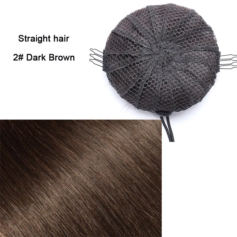 SEGO 30 г настоящие человеческие волосы пончик-шиньон для женщин, не Реми пучок волос, 2 заколки в 7 цветах, доступны - Цвет: #2