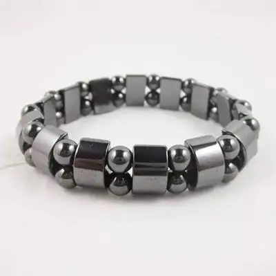 Beaded Elastic Magnetic Magnet Bracelet Black Beads Magnetic Therapy Health Jewelry beaded bracelet