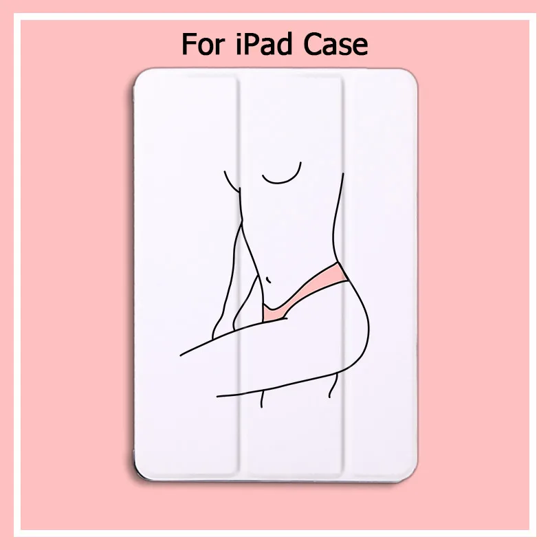 Простые линии для ipad 10 2 7th 2019 чехол из искусственной кожи Mini 5 4 3 1 pro 11 2020 Smart Wake &amp up