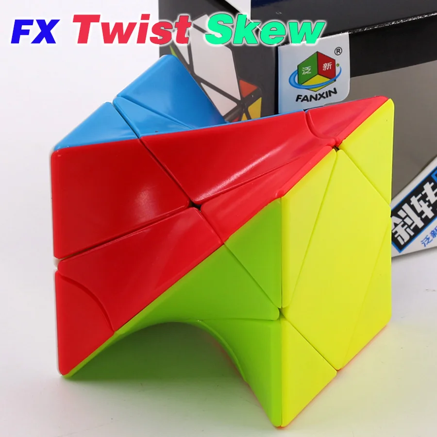 FanXin волшебный твист косый куб 3x3x3 пазл без наклеек 3x3 зюбий Профессиональный
