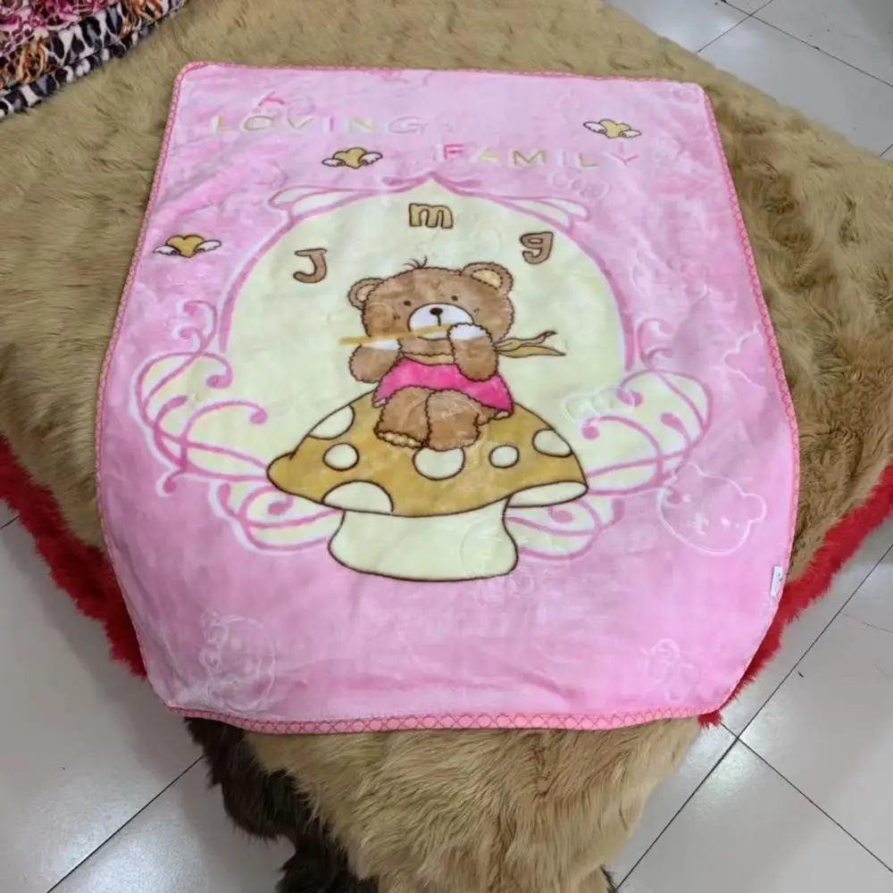 Pink Bear 100*125 см мультяшная кошка Медведь Мягкий микрофибровый плюш одеяло детское Флисовое одеяло для дивана-кровати самолет путешествия пледы - Цвет: Pink Bear