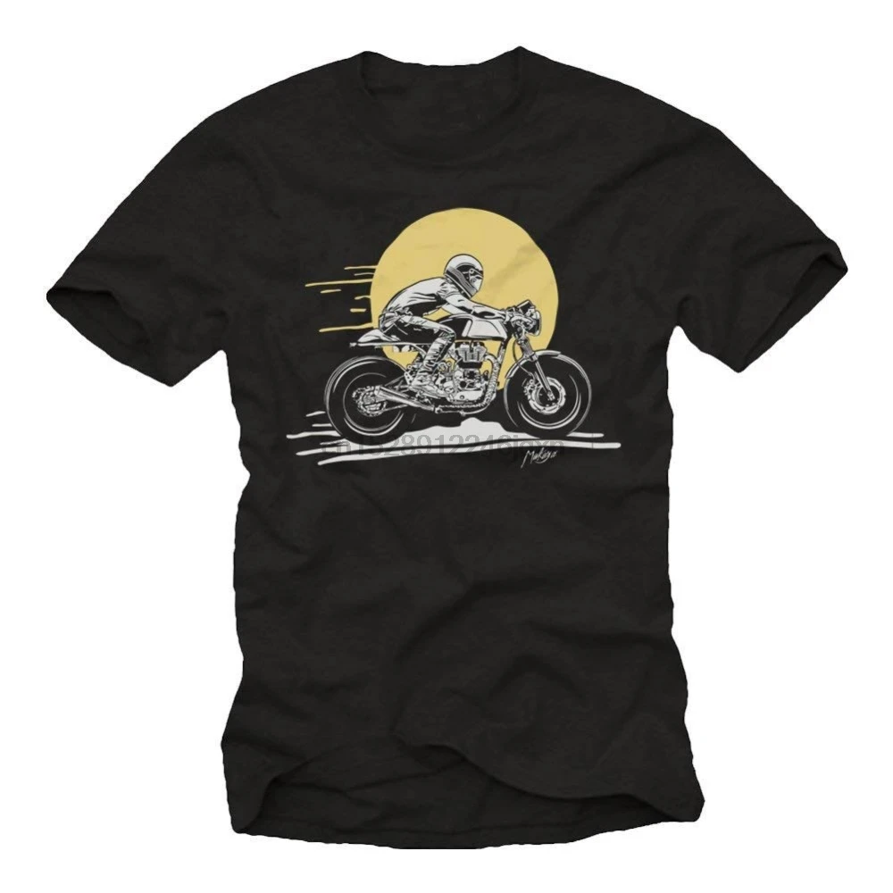 Motorbike Accessories -Vintage Cafe Racer Enfield Gt - Motorcycle Novelty Mens T-Shirt Men 3D Printed Short Sleeve Tops T Shirt |