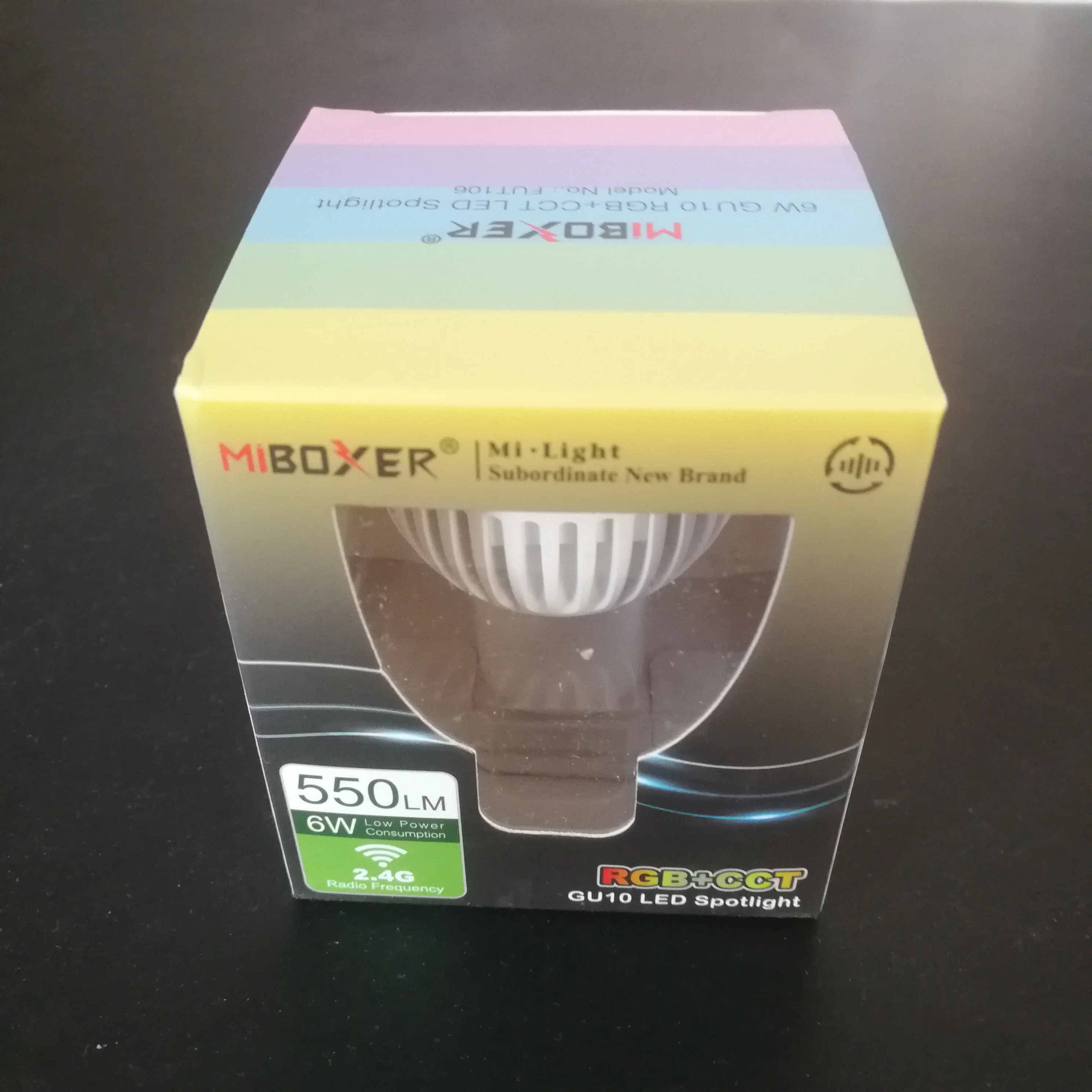 Светодиодная лампа Mi.light FUT106 GU10 с регулируемой яркостью 2 4G 100-240 В 6 Вт RGBCCT