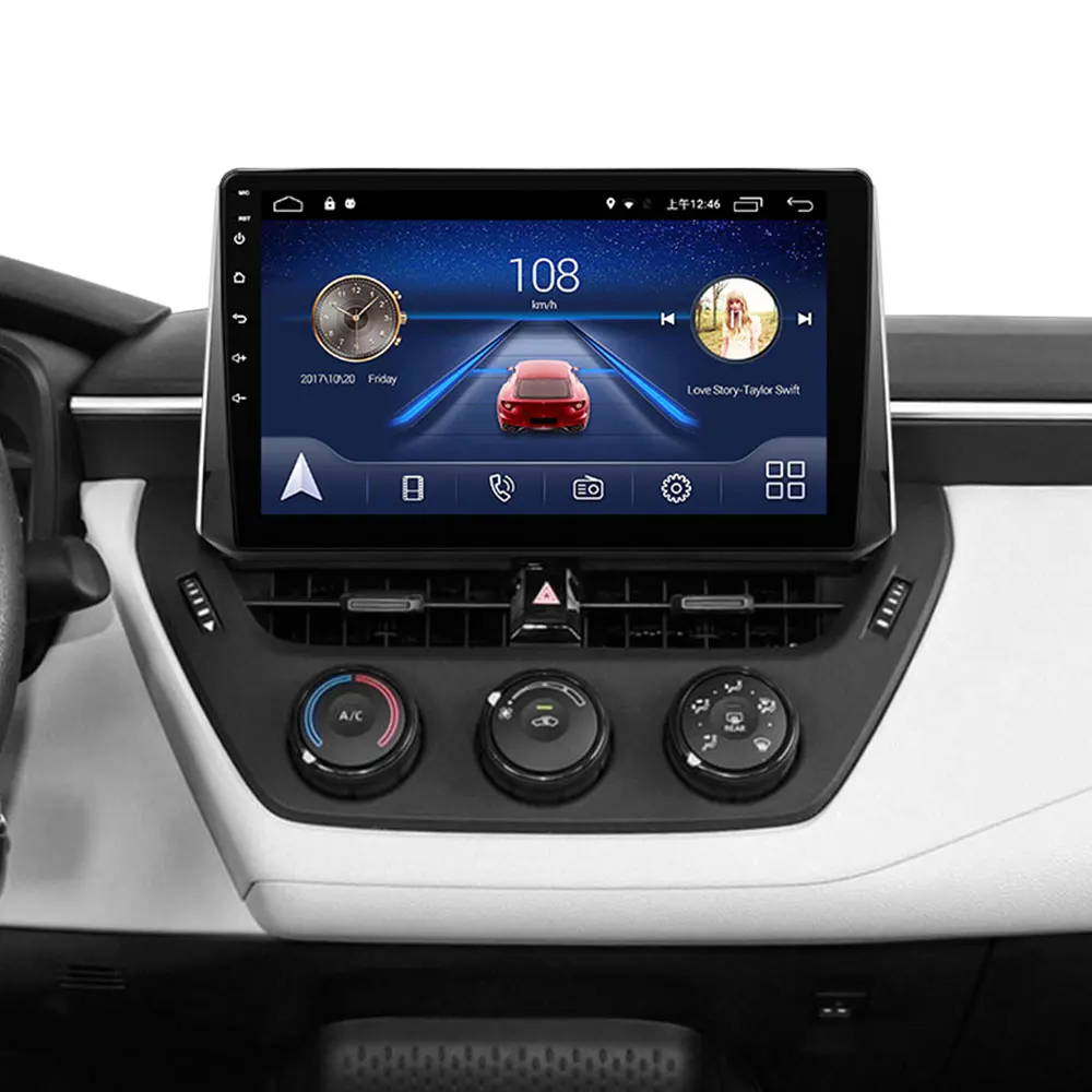 Prelingcar для corolla e120 рулевое колесо автомобильный монитор радио мультимедиа видео плеер навигация gps Android 9,0 DSP стерео