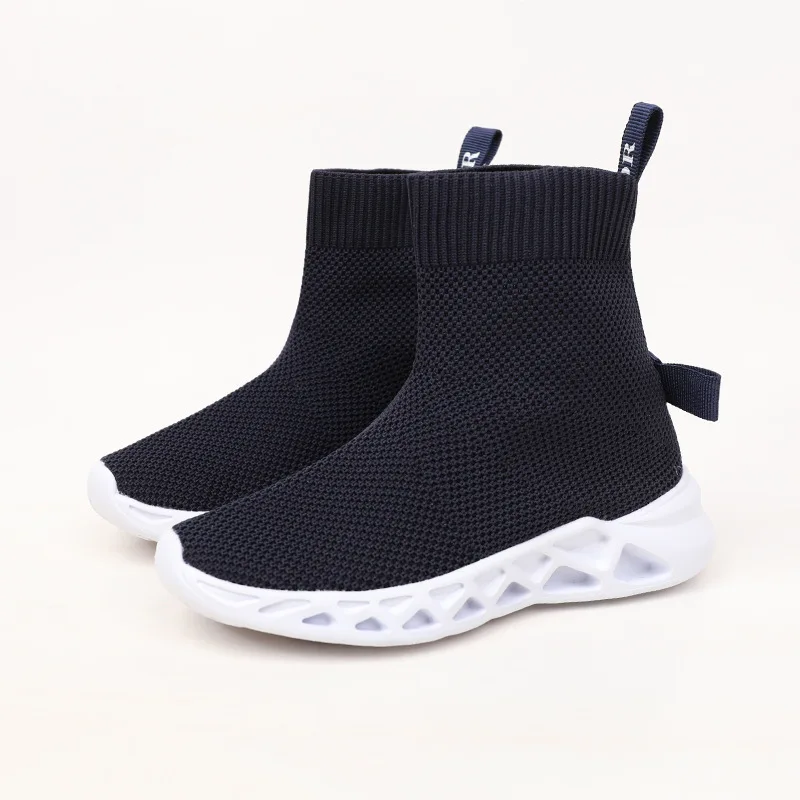 

Autumn 2019 Girls Boys High Top Fashion Sneakers Toddler/Little/Big Kid Brand Casual Booties Children Slip-On Trainers Shoes