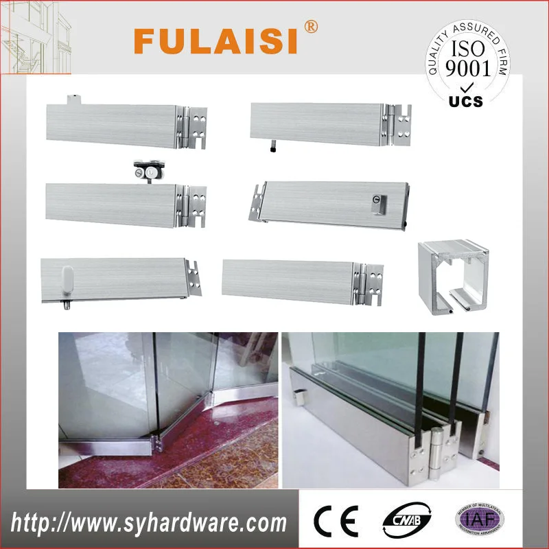 Latest Design Frameless Glass Folding Door Accessories For Sliding
