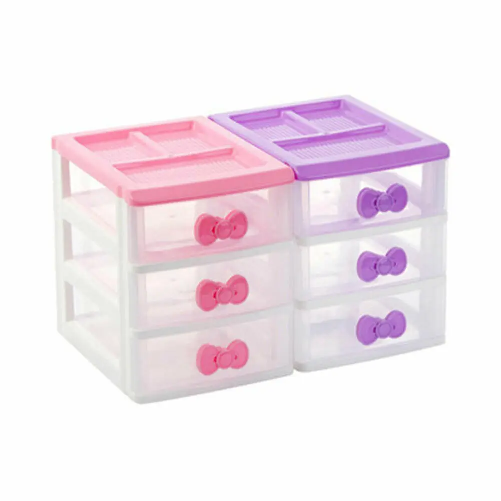 2-4 слоя пластиковый ящик для хранения Коробки маленькие предметы ювелирных изделий маленький ящик для хранения игрушек - Цвет: 3 Layers