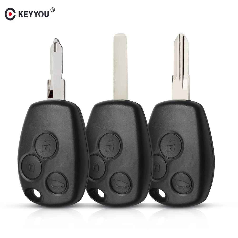 KEYYOU 15X3 Кнопка без выреза пустой клинок замена ключа автомобиля чехол Брелок для Renault Dacia Modus Clio 3 Twingo Kangoo ключ оболочки