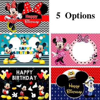 

Mehofond Mouse Backdrops Background Red Bow Birthday Party Cartoon Stripe Photography Baby Show Photo Studio Boy Girl Customize