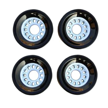 

4x PU Skateboard Wheels High Elasticity Replacement Repair Kit Black Longboard Cruiser Wheels