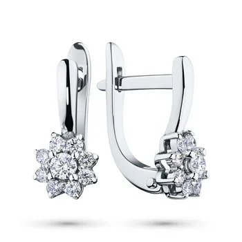 

Earrings in white gold with diamonds e0901sg09190110
