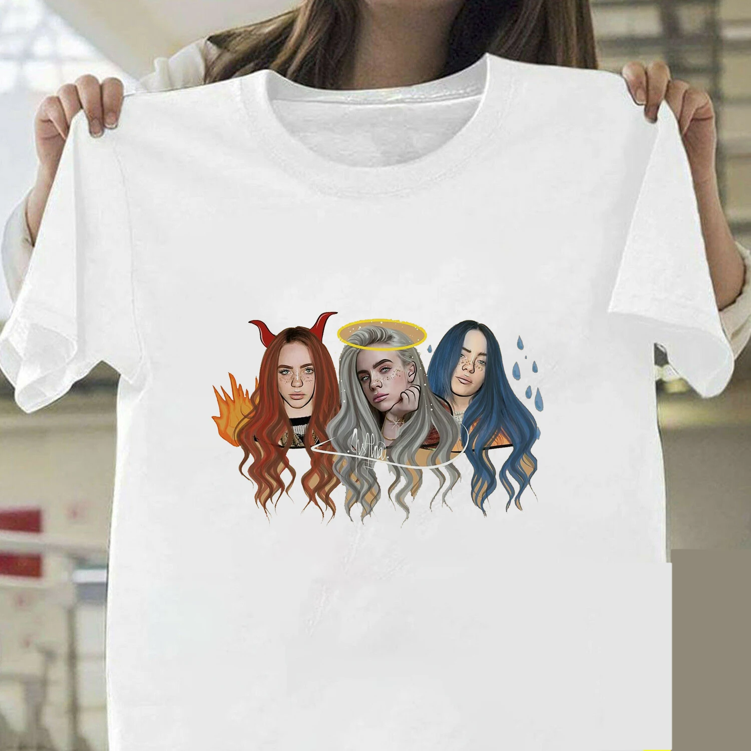 Billie Eilish Футболка Harajuku Fans белая хлопковая Мужская Camiseta Mujer Лидер продаж мужской эстетический Топ Футболка размера плюс уличная одежда крутая