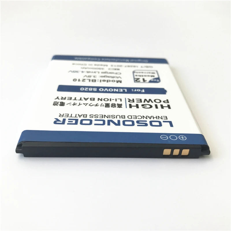 LOSONCOER 4450 мА/ч, BL210 Батарея для lenovo S820 Батарея A606 S820E A750E A770E A656 A766 A658T S650 A536 A658T