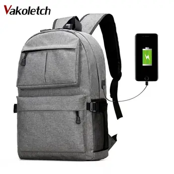 

Casual Rucksack Daypack Oxford Canvas Laptop Fashion Man Backpack USB Unisex Design Backpack Book Bags for School Backpack KL684